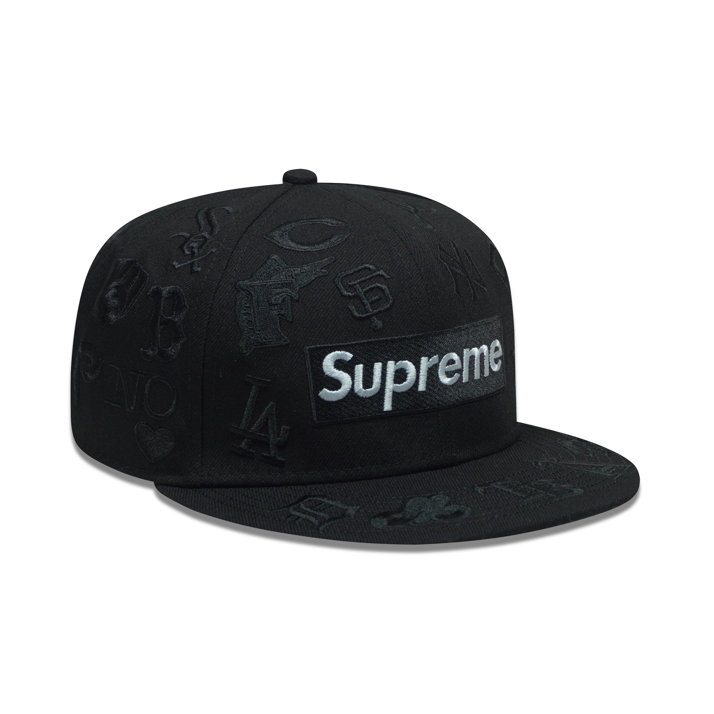 CAP NEW ERA X SUPREME ALL OVER BLACK – Facaps