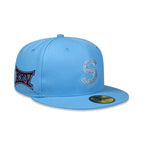 CAP SUPREME X SWAROVSKI S LOGO NEW ERA BLUE