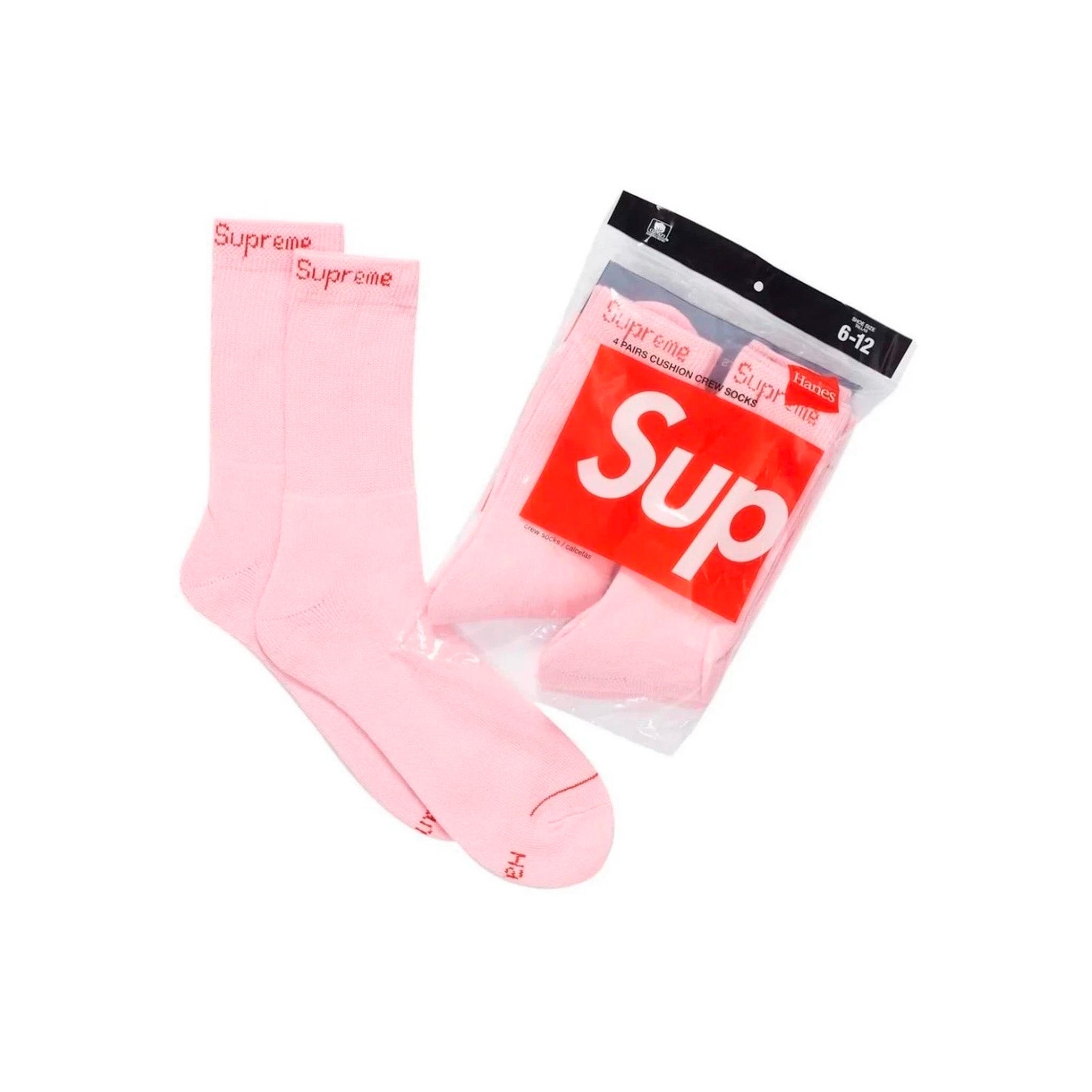 PAR DE MEDIAS SUPREME X HANES ROSA