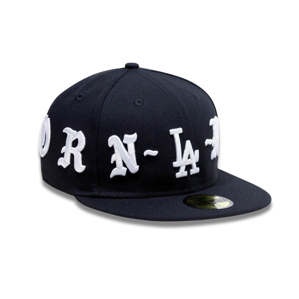 BORN X RAISED RED NEW FITTED HAT BLACK