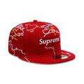 CAP SUPREME WORLDWIDE BOX LOGO NEW ERA RED