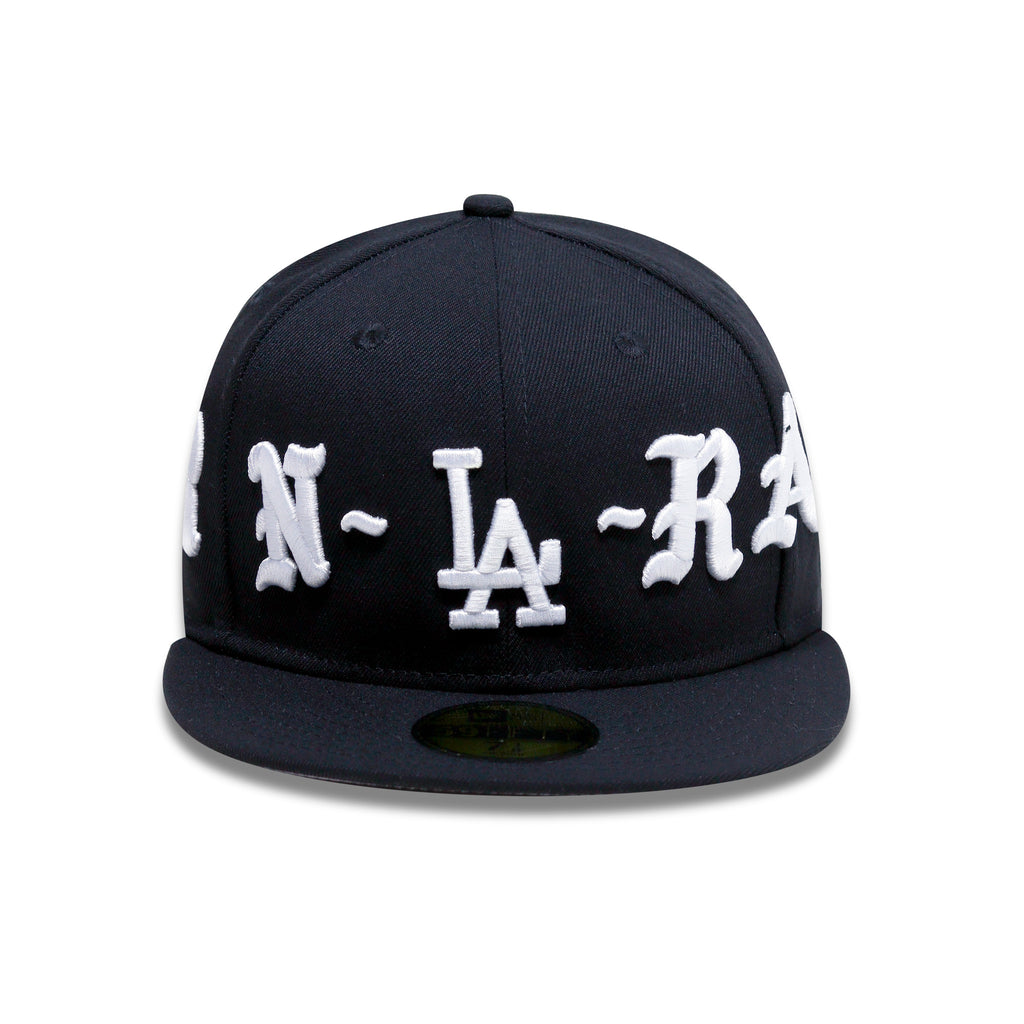 BORN X RAISED RED NEW FITTED HAT BLACK