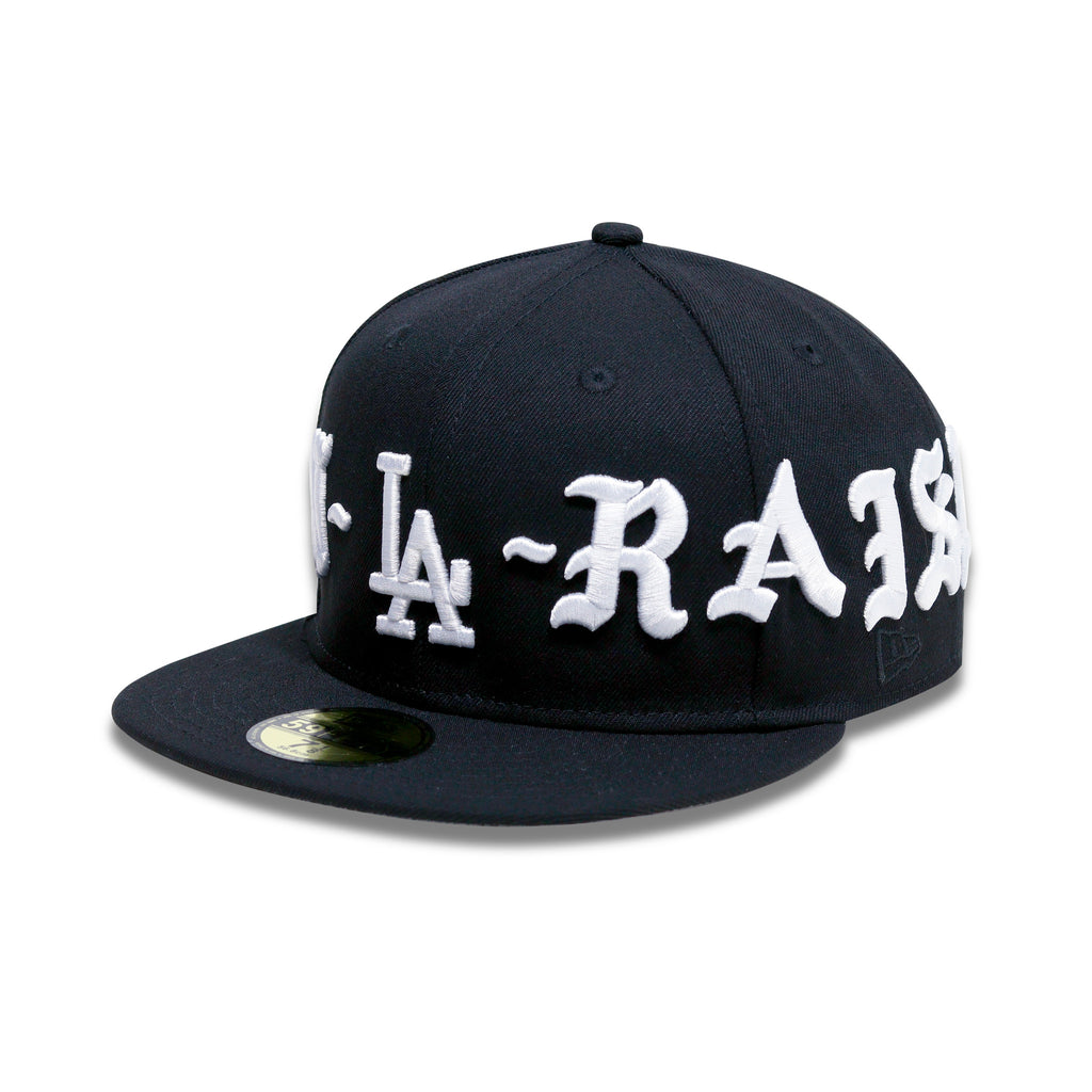 BORN X RAISED RED NEW FITTED HAT BLACK