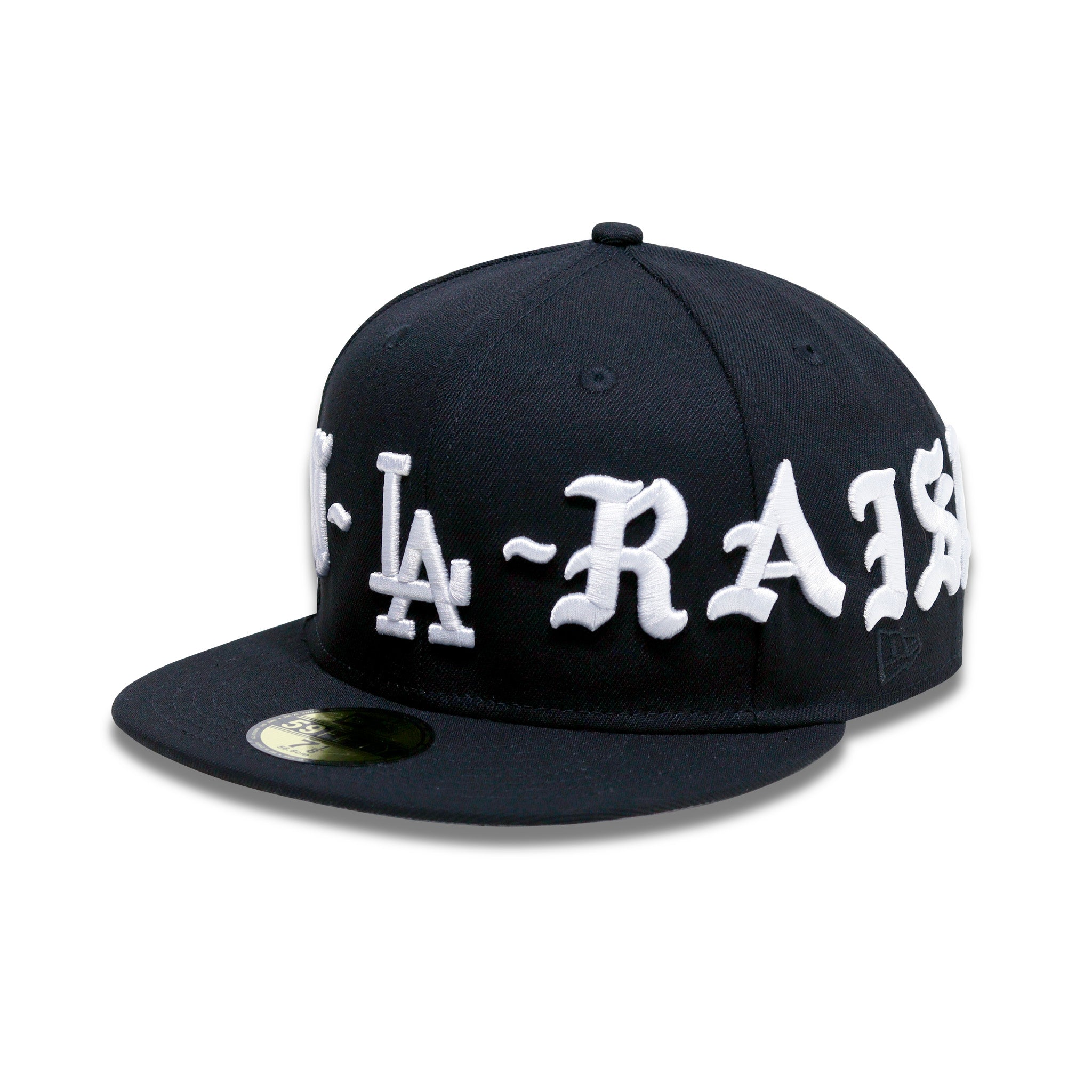 BORN X RAISED RED NEW FITTED HAT BLACK