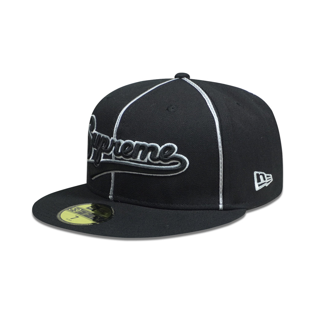 CAP SUPREME X NEW ERA PIPING SCRIPT LOGO