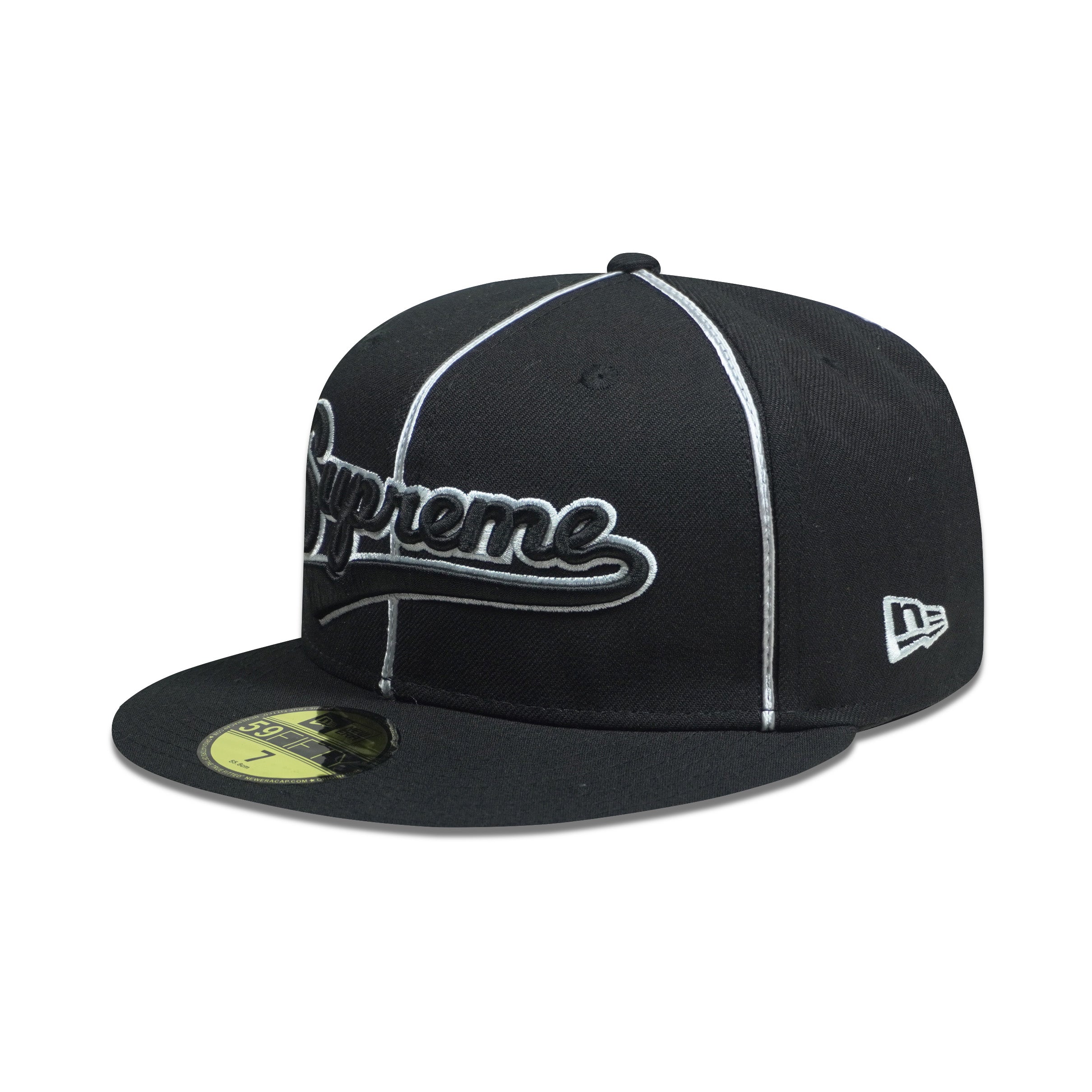 CAP SUPREME X NEW ERA PIPING SCRIPT LOGO