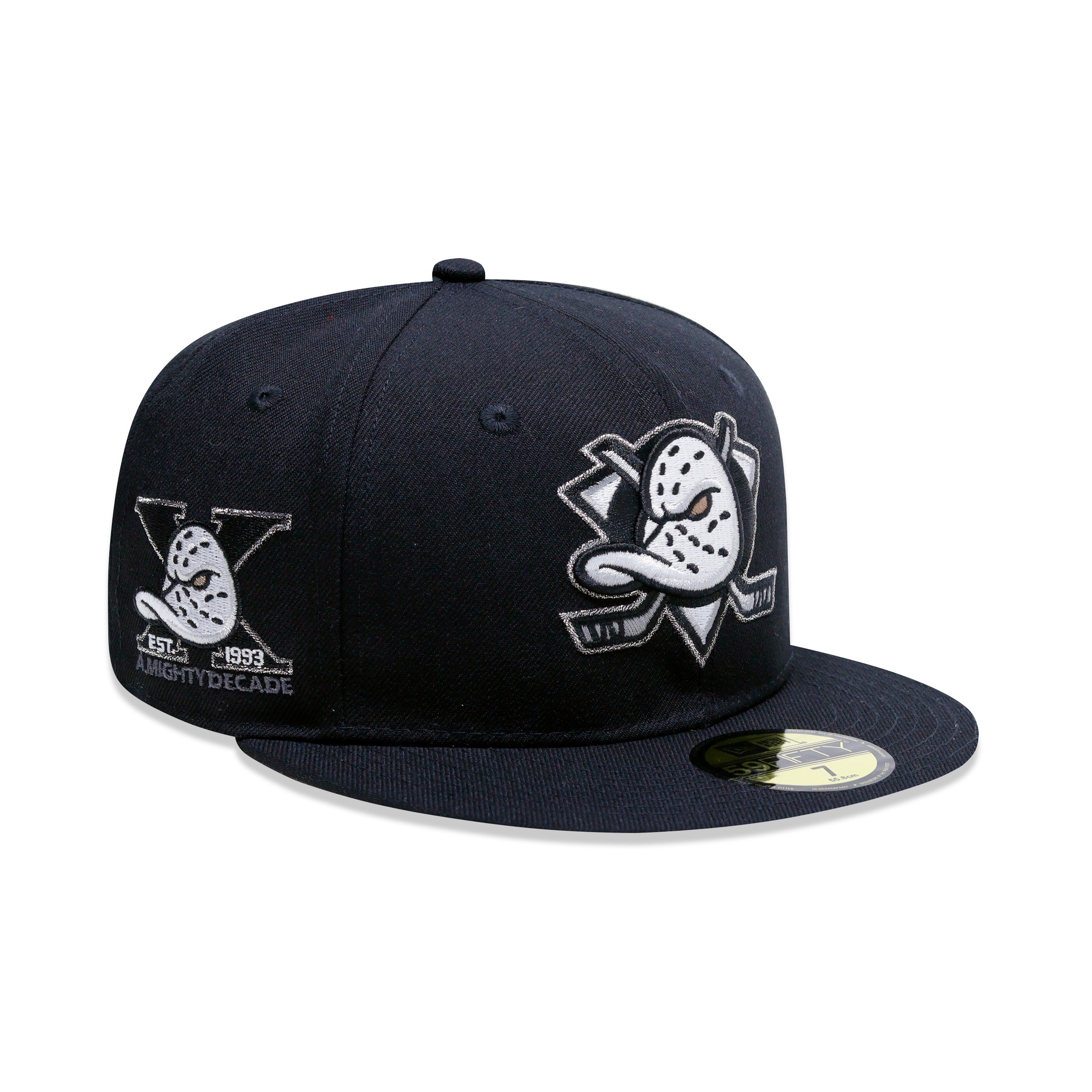 ANAHEIM DUCKS BLACK AND WHITE 59FIFTY
