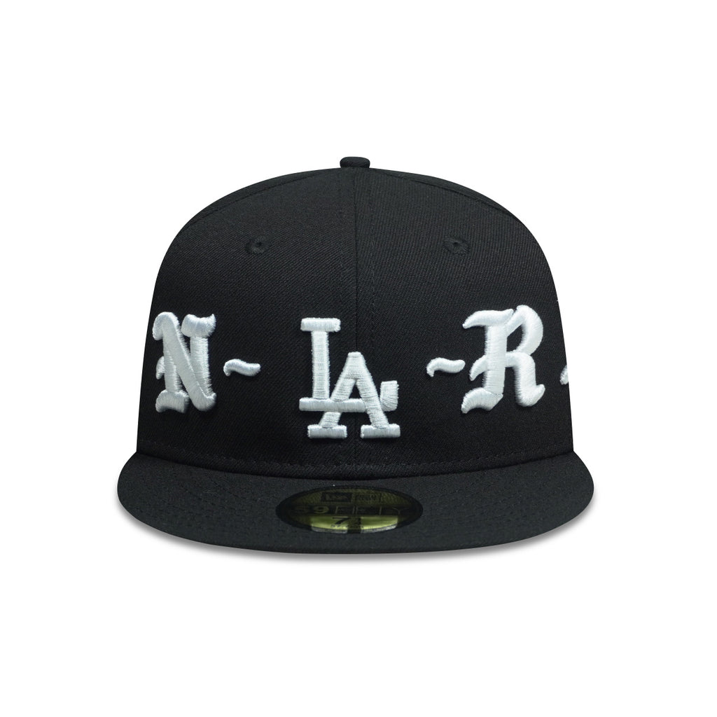 BORN X RAISED RED NEW FITTED HAT BLACK
