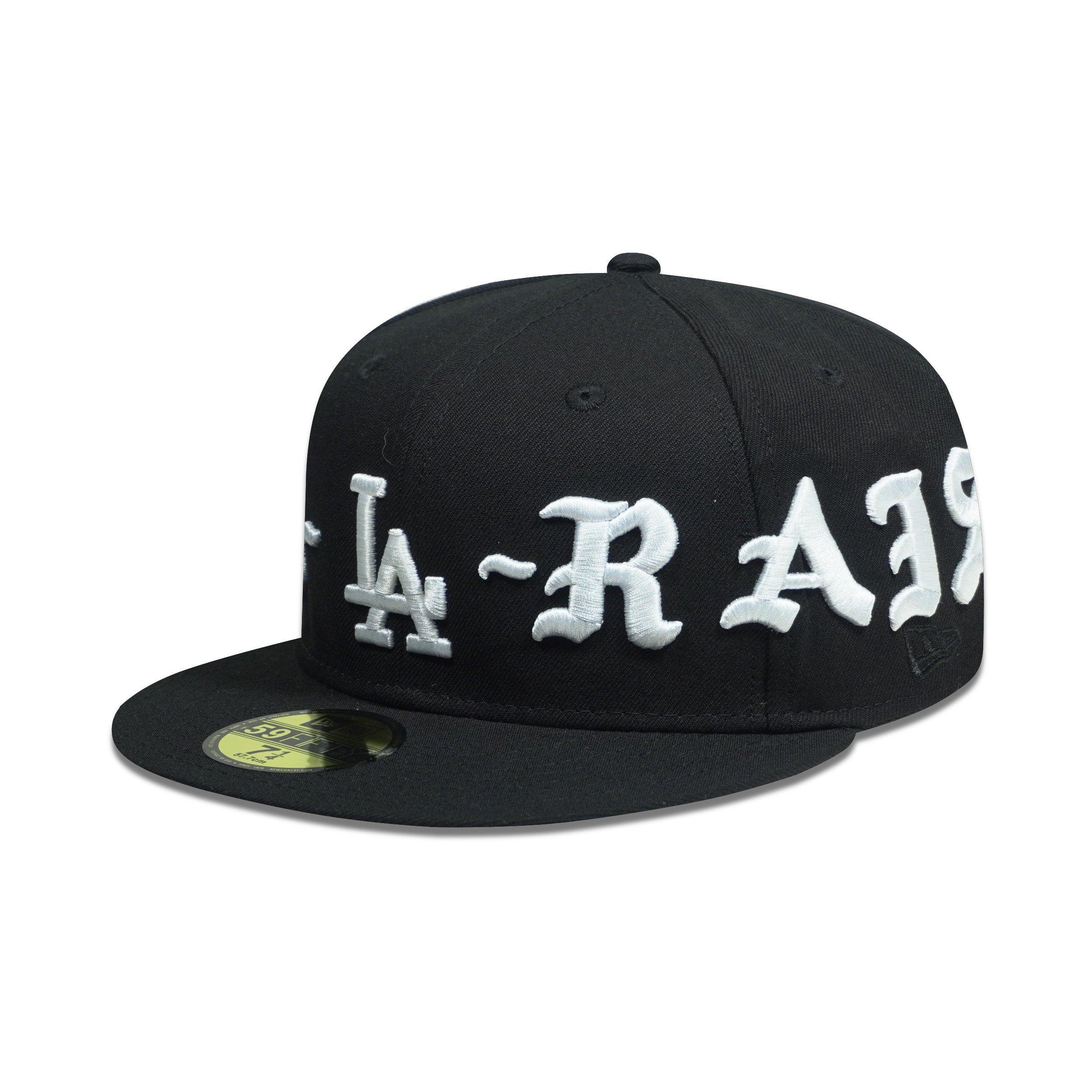 BORN X RAISED RED NEW FITTED HAT BLACK
