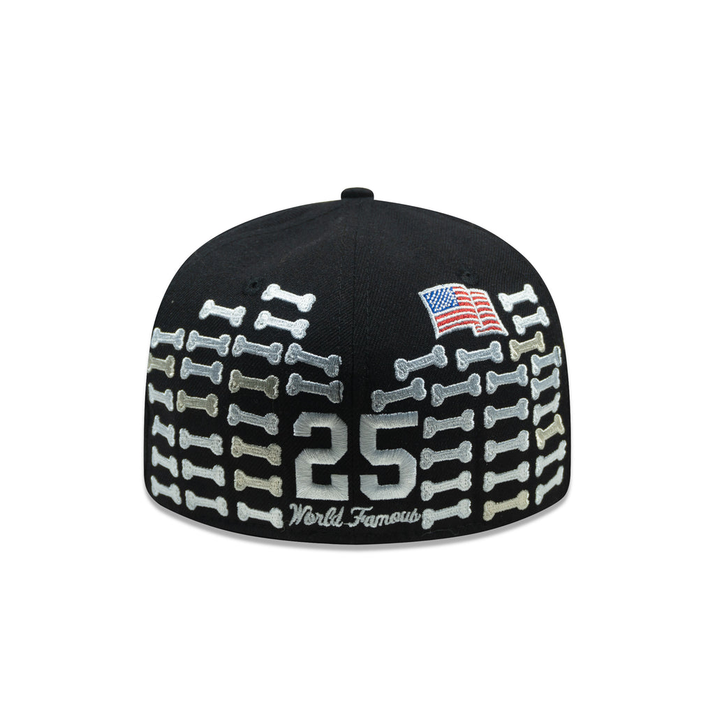 SUPREME BONES BOX LOGO NEW ERA FITTED HAT BLACK