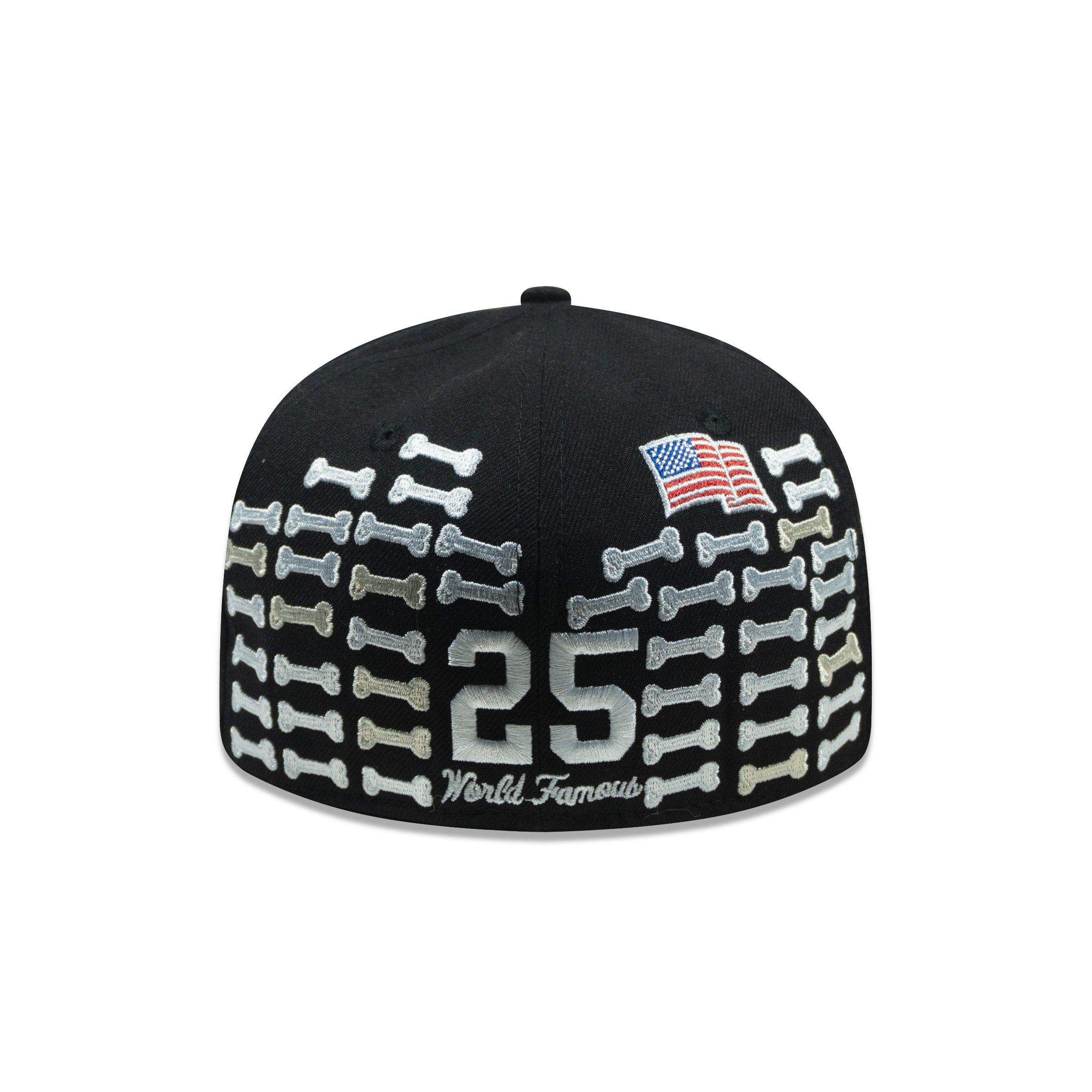 SUPREME BONES BOX LOGO NEW ERA FITTED HAT BLACK