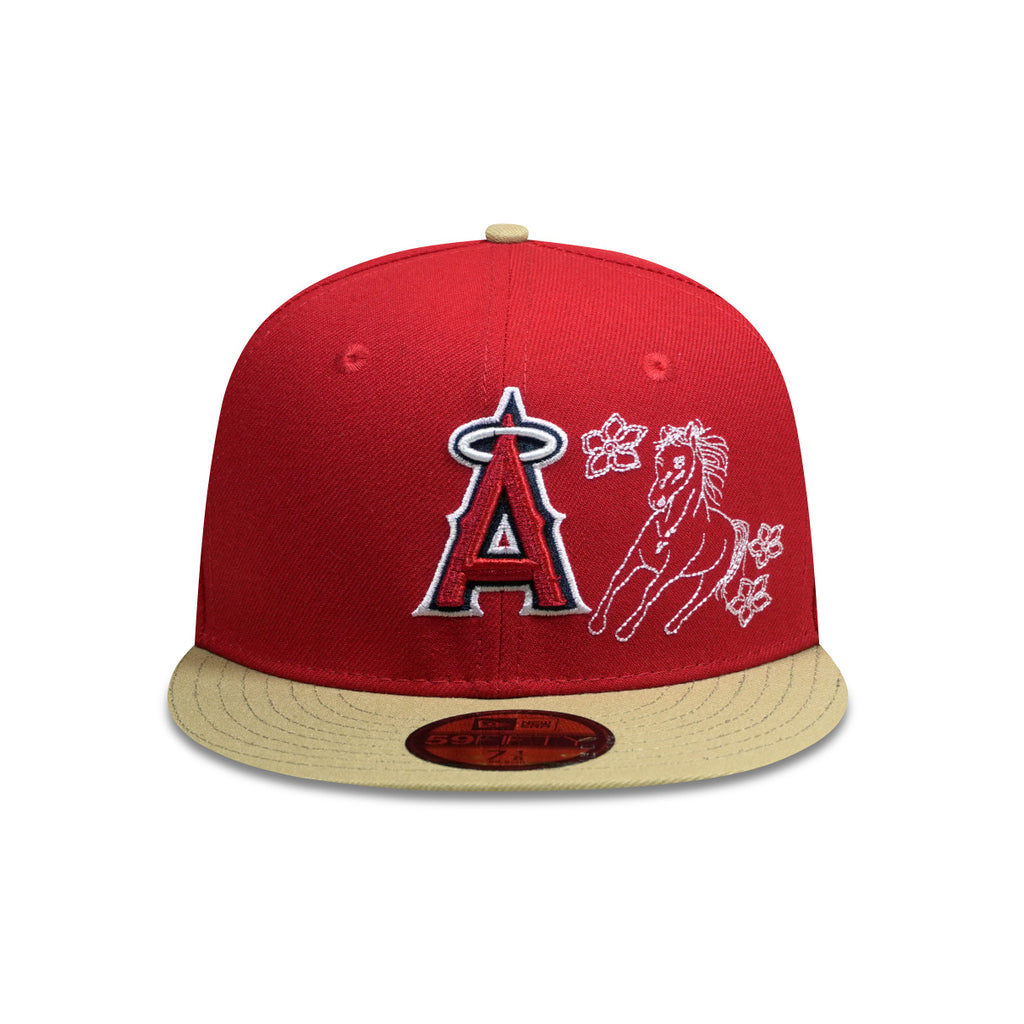 CAP NEW ERA ANGELS ROJA CON BEIGE
