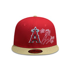 CAP NEW ERA ANGELS ROJA CON BEIGE