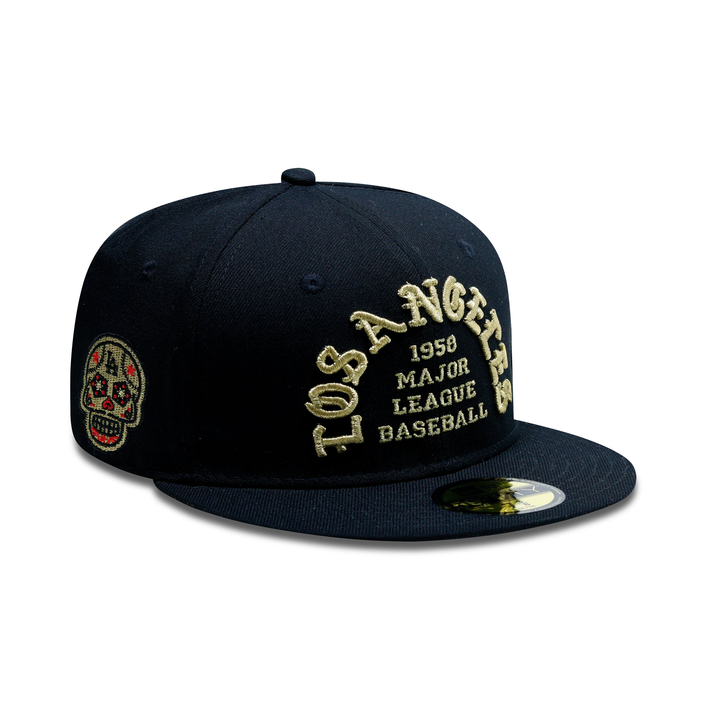 CAP LA DODGERS BLACK GOLD FITTED