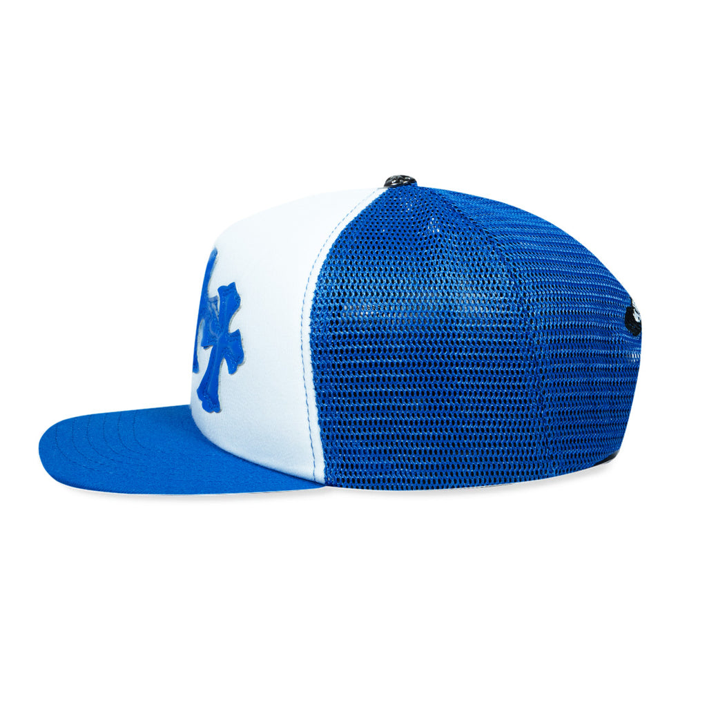 Chrome Hearts Triple Cross Trucker Hat BLUE