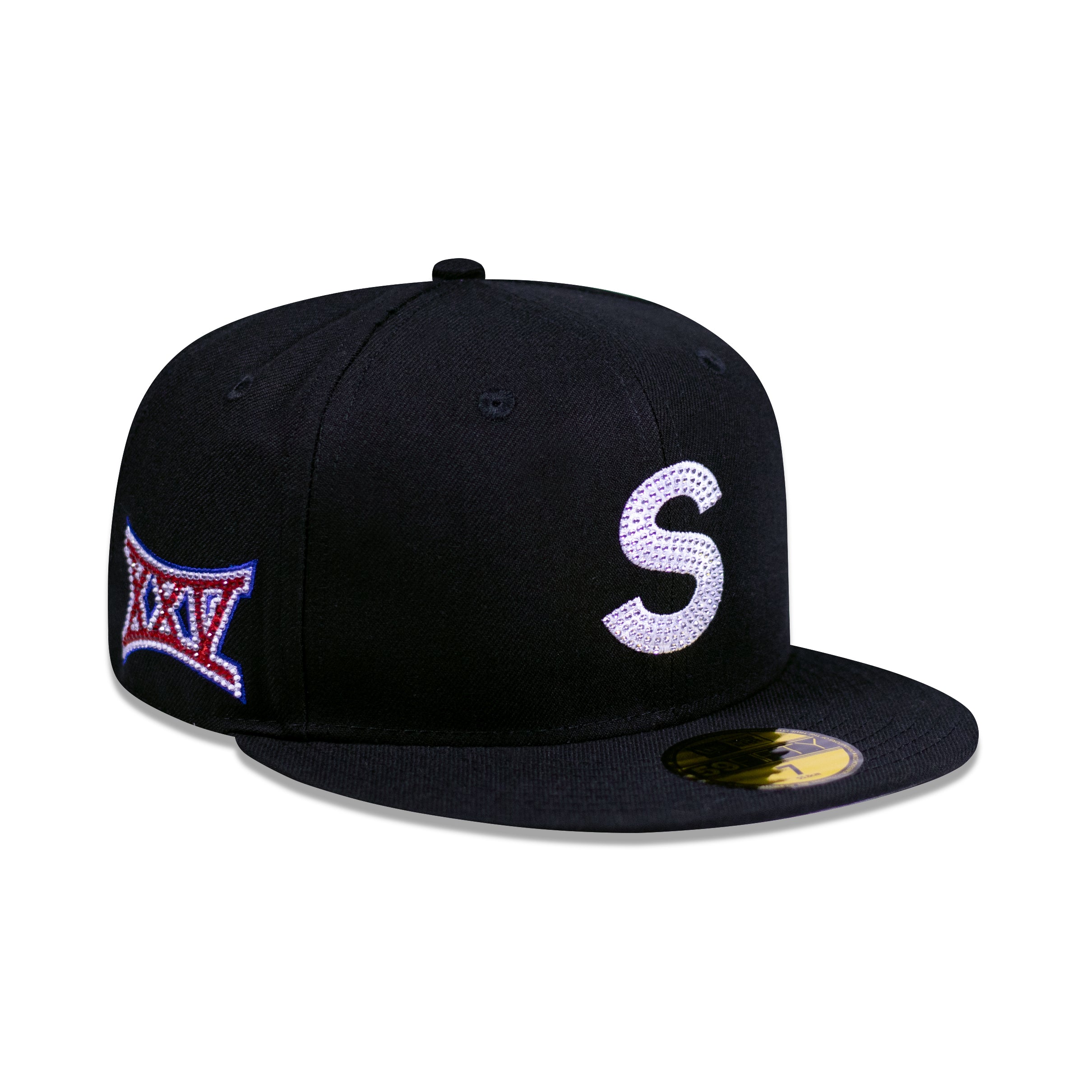 CAP SUPREME X SWAROVSKI S LOGO NEW ERA BLACK