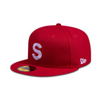 CAP SUPREME X SWAROVSKI S LOGO NEW ERA RED