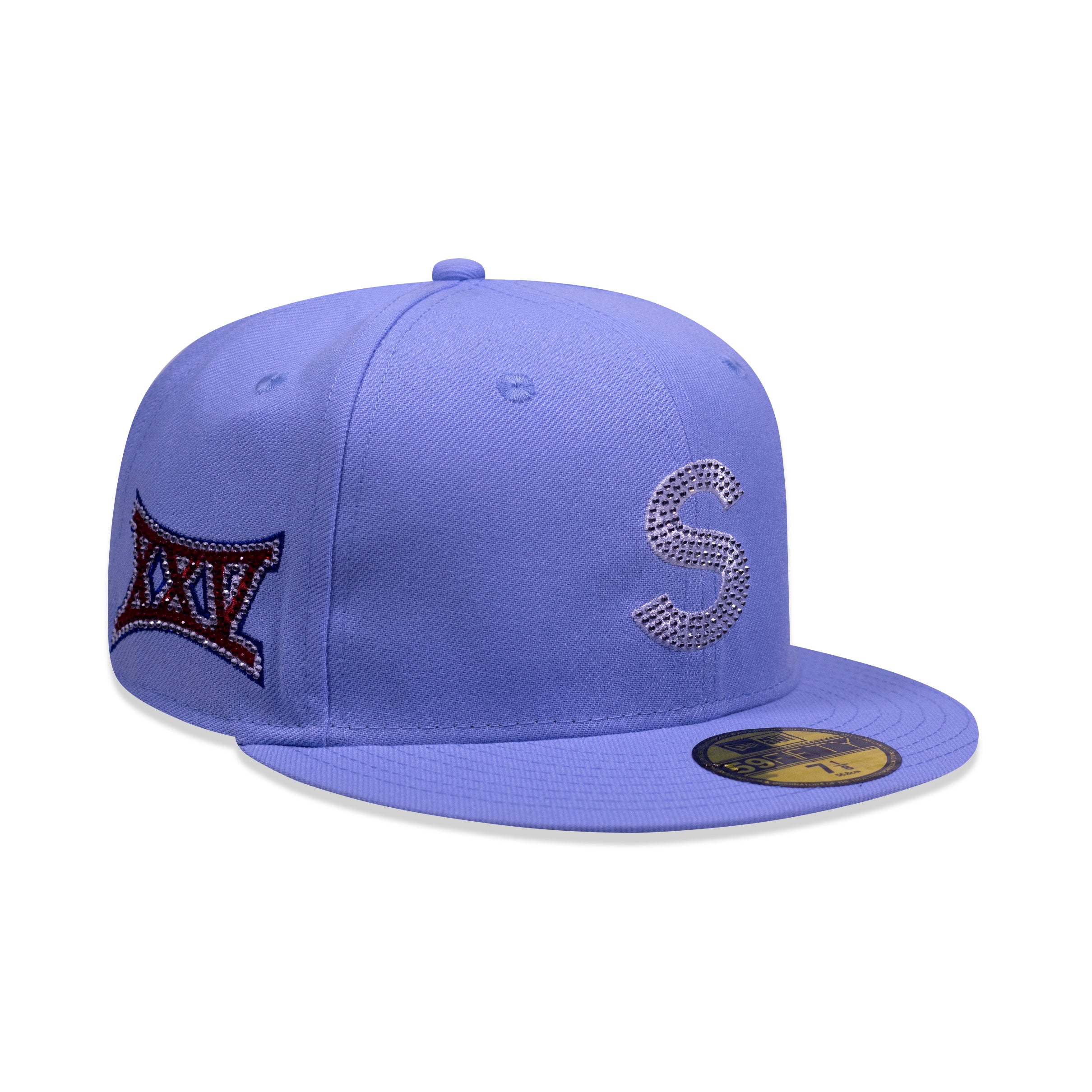 CAP SUPREME X SWAROVSKI S LOGO NEW ERA BLUE