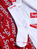 PAR DE MEDIAS SUPREME X HANES BLANCO