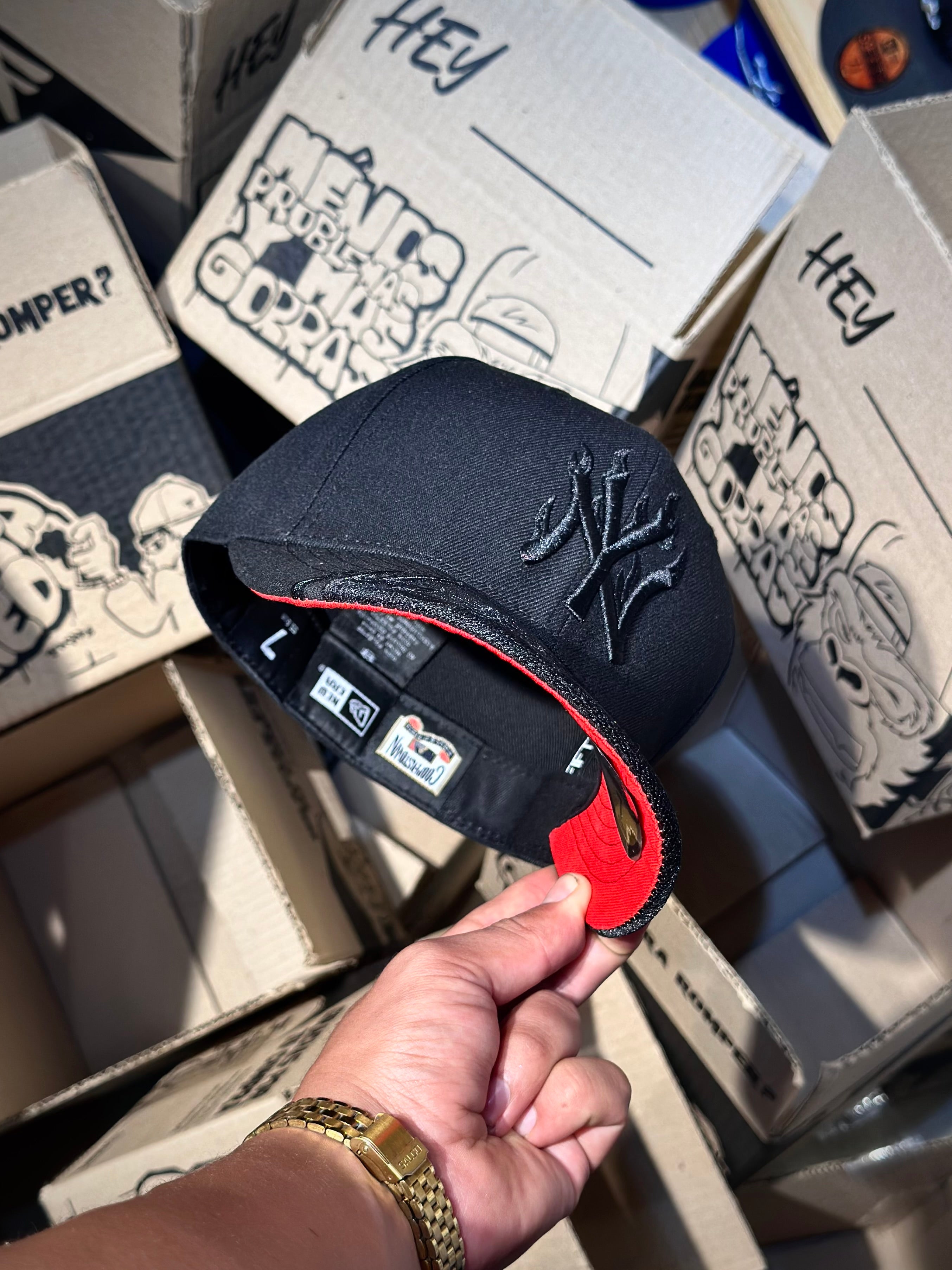 CAP NEW YORK YANKEES FLAME TOTAL BLACK