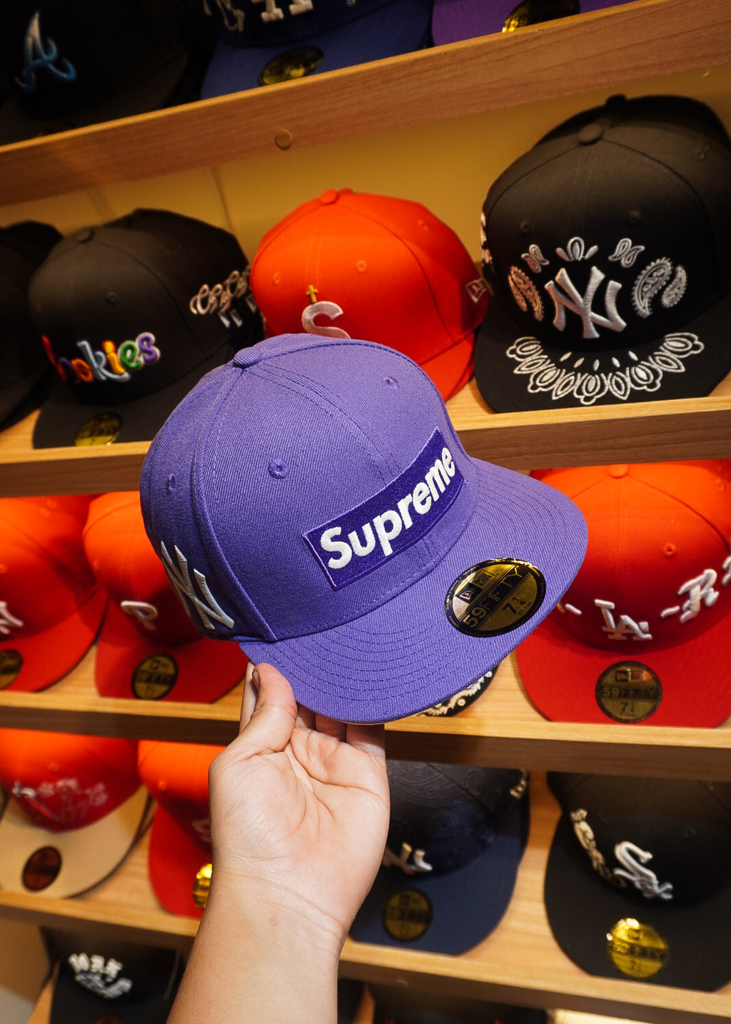 CAP SUPREME "NY" PURPLE FITTED