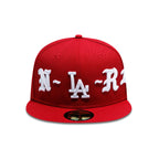 BORN X RAISED RED NEW FITTED HAT RED