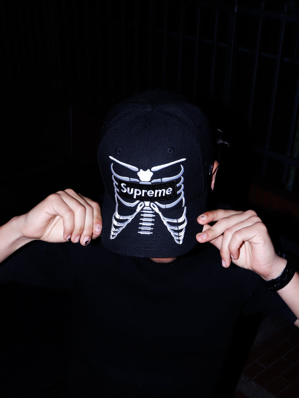 SUPREME BONES BOX LOGO BLACK