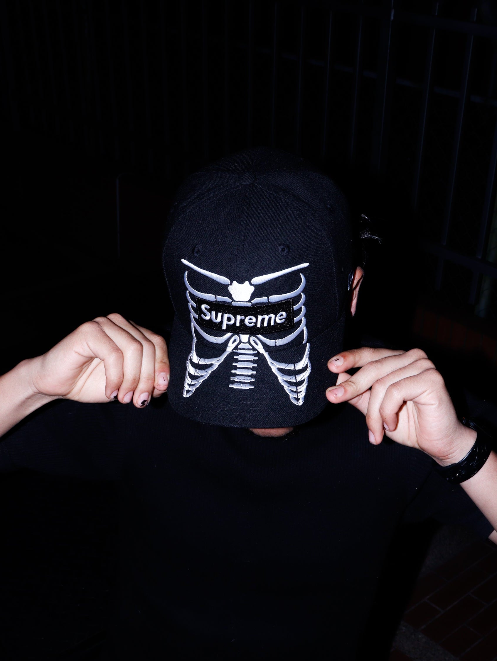 SUPREME BONES BOX LOGO BLACK