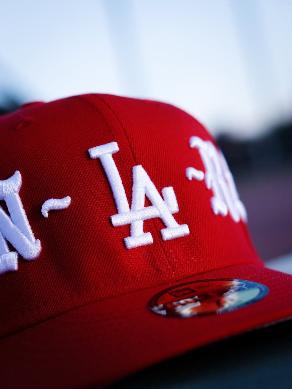 BORN X RAISED RED NEW FITTED HAT RED