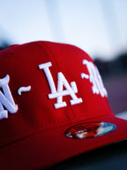BORN X RAISED RED NEW FITTED HAT RED