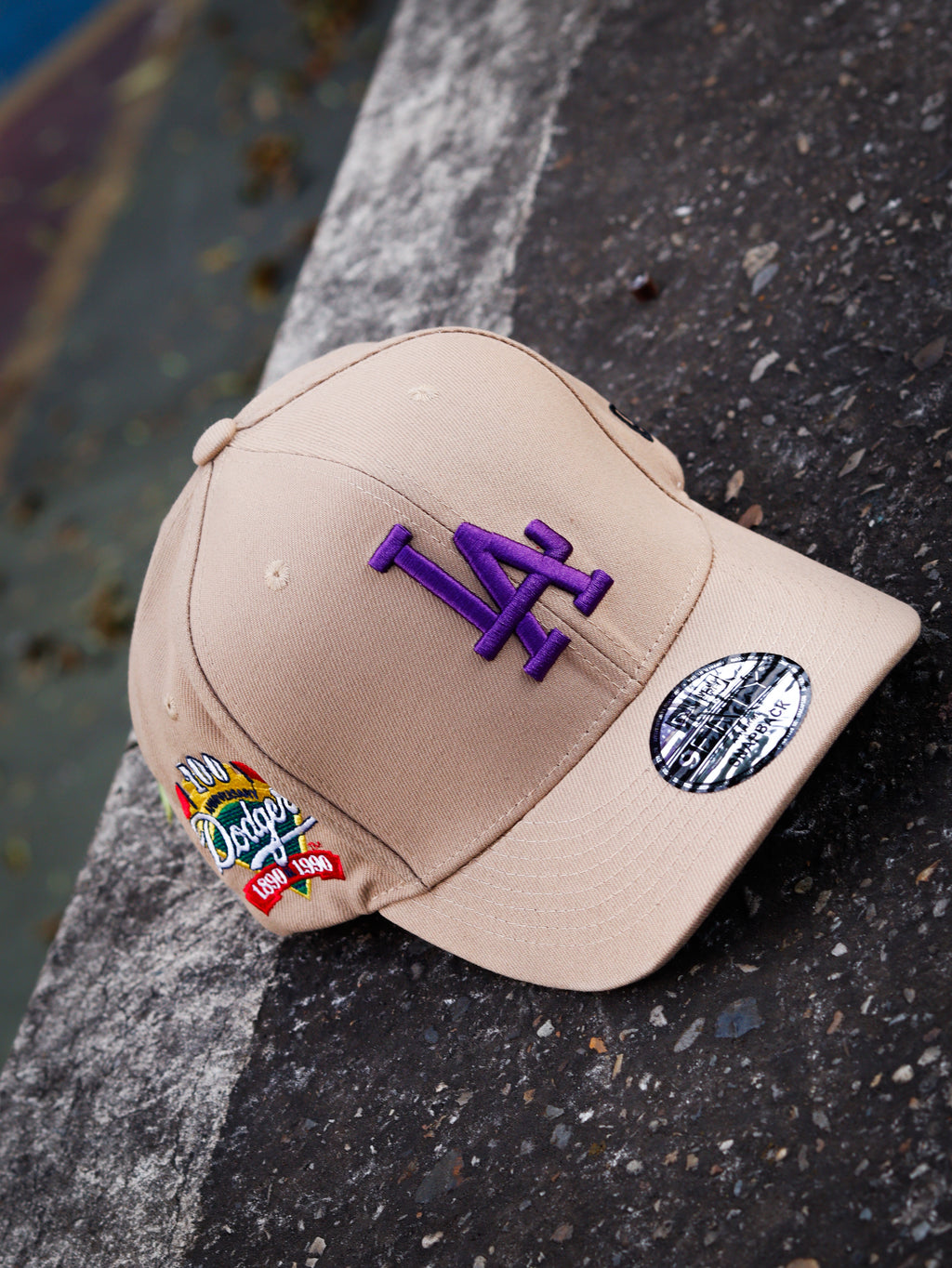 CAP LOS ANGELES DODGERS BEIGE AND PURPLE
