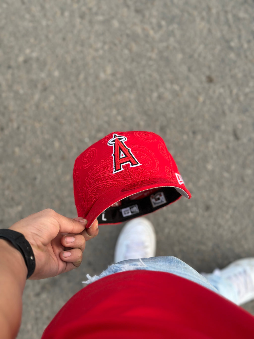 CAP NEW ERA ANGELINOS ANAHEIM SWIRL RED