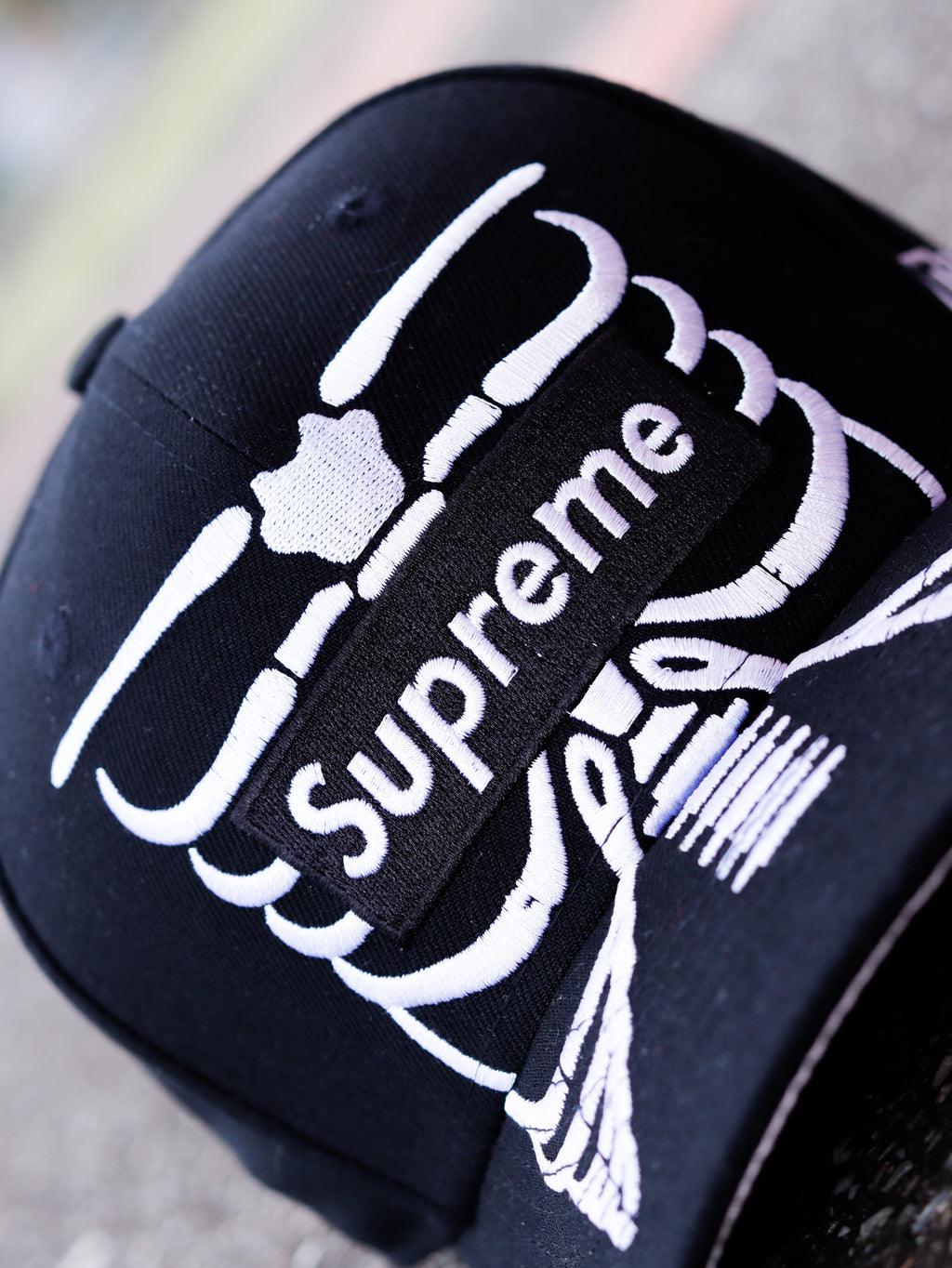 SUPREME BONES BOX LOGO BLACK
