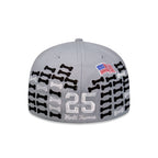 SUPREME BONES BOX LOGO NEW ERA FITTED HAT GREY