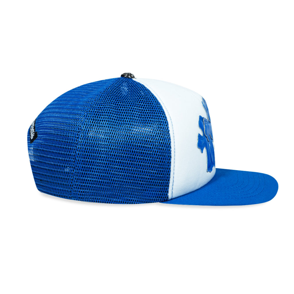 Chrome Hearts Triple Cross Trucker Hat BLUE