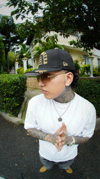 CAP LA DODGERS BLACK GOLD FITTED