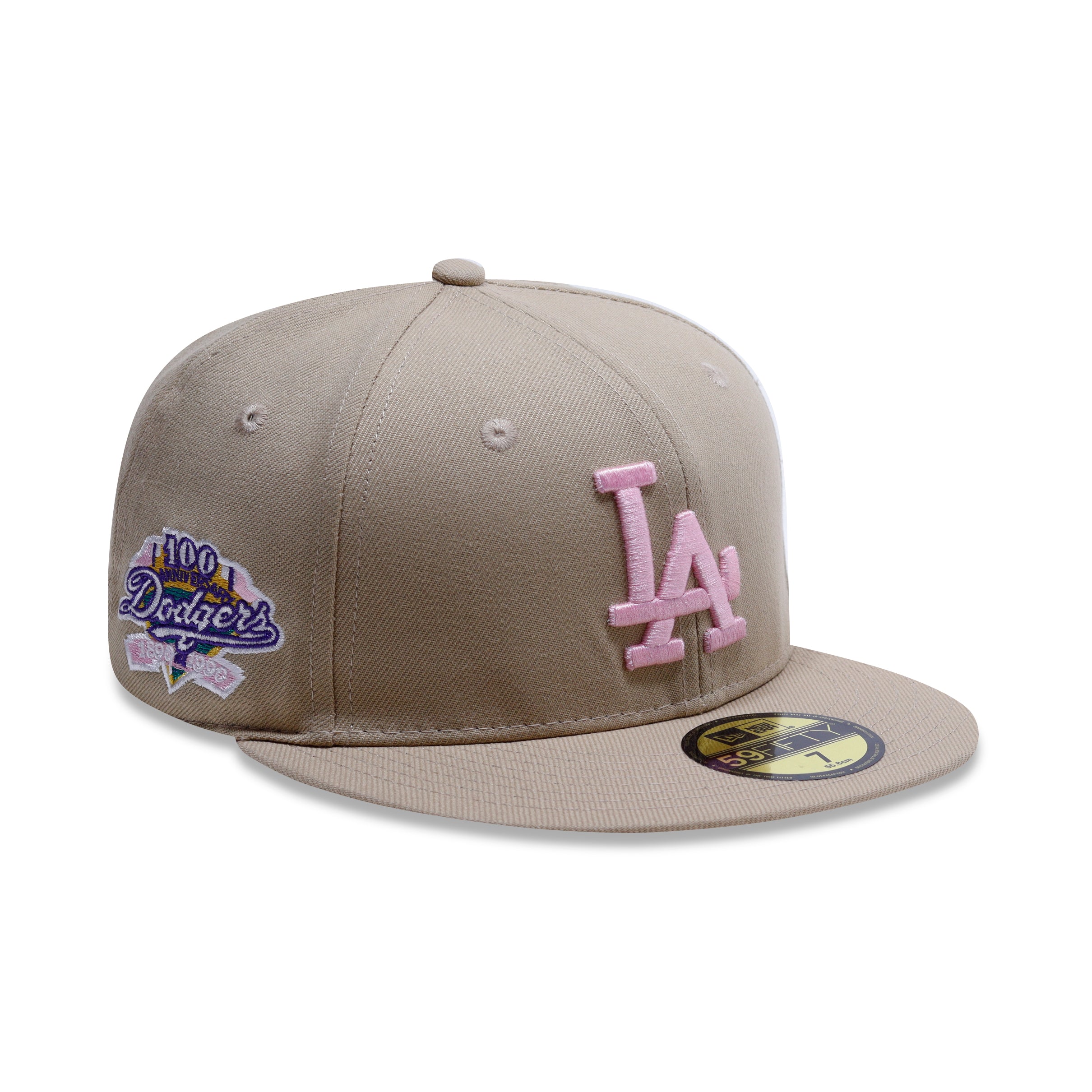 CAP NEW ERA DODGERS BEIGE CON ROSA