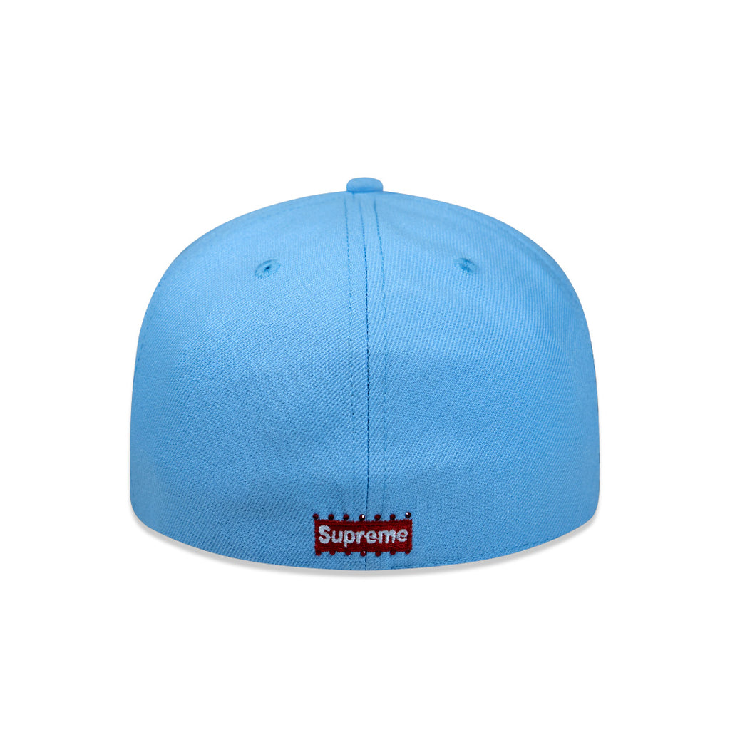 CAP SUPREME X SWAROVSKI S LOGO NEW ERA BLUE