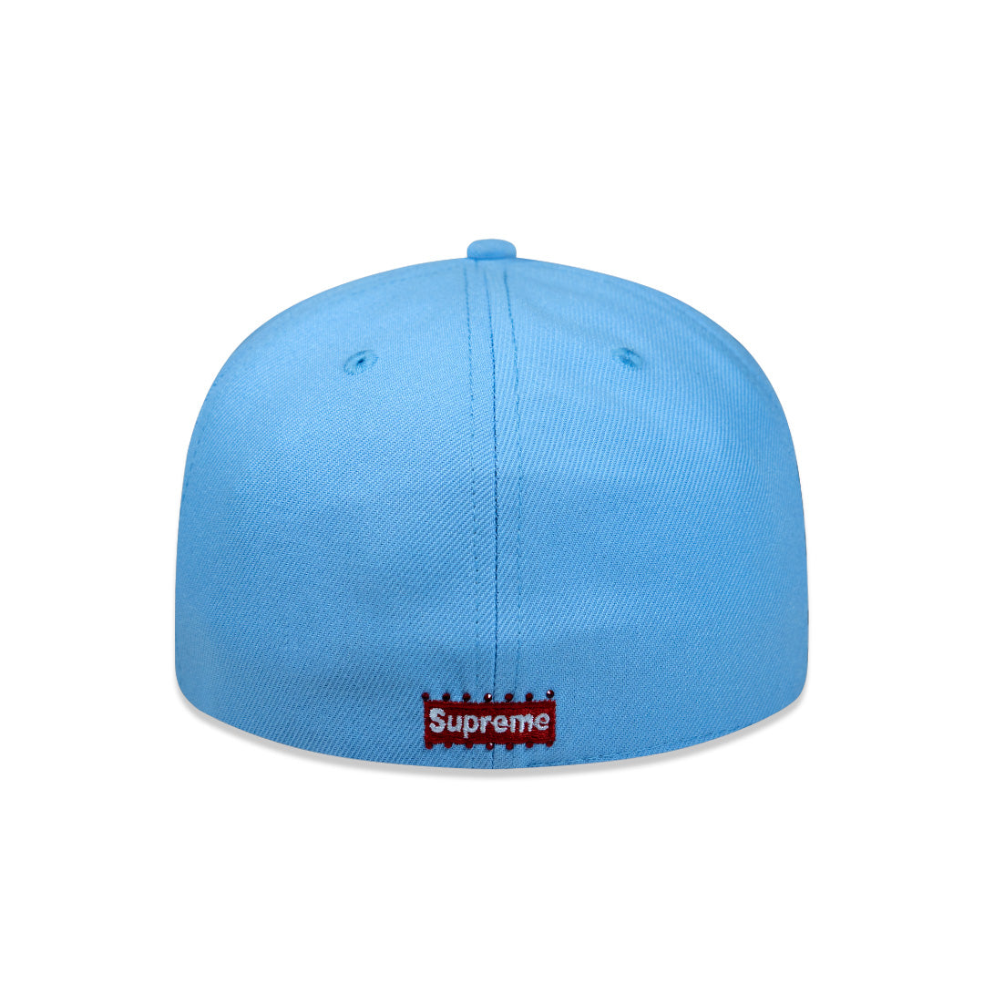 CAP SUPREME X SWAROVSKI S LOGO NEW ERA BLUE