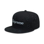 CAP NEW ERA X SUPREME ALL OVER BLACK