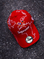 CAP SUPREME WORLDWIDE BOX LOGO NEW ERA RED