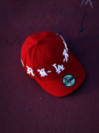 BORN X RAISED RED NEW FITTED HAT RED