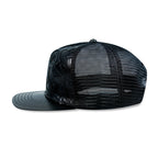 Chrome Hearts Cemetery Cross Leather Stitched Trucker Hat