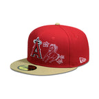 CAP NEW ERA ANGELS ROJA CON BEIGE