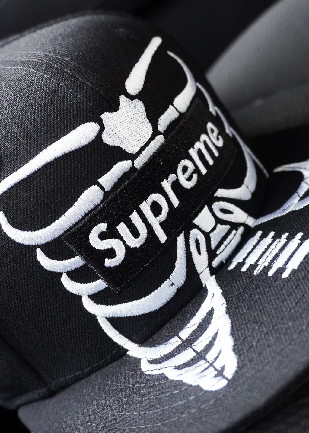 SUPREME BONES BOX LOGO BLACK