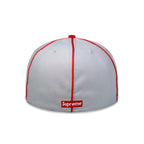 CAP SUPREME X NEW ERA PIPING SCRIPT LOGO RED