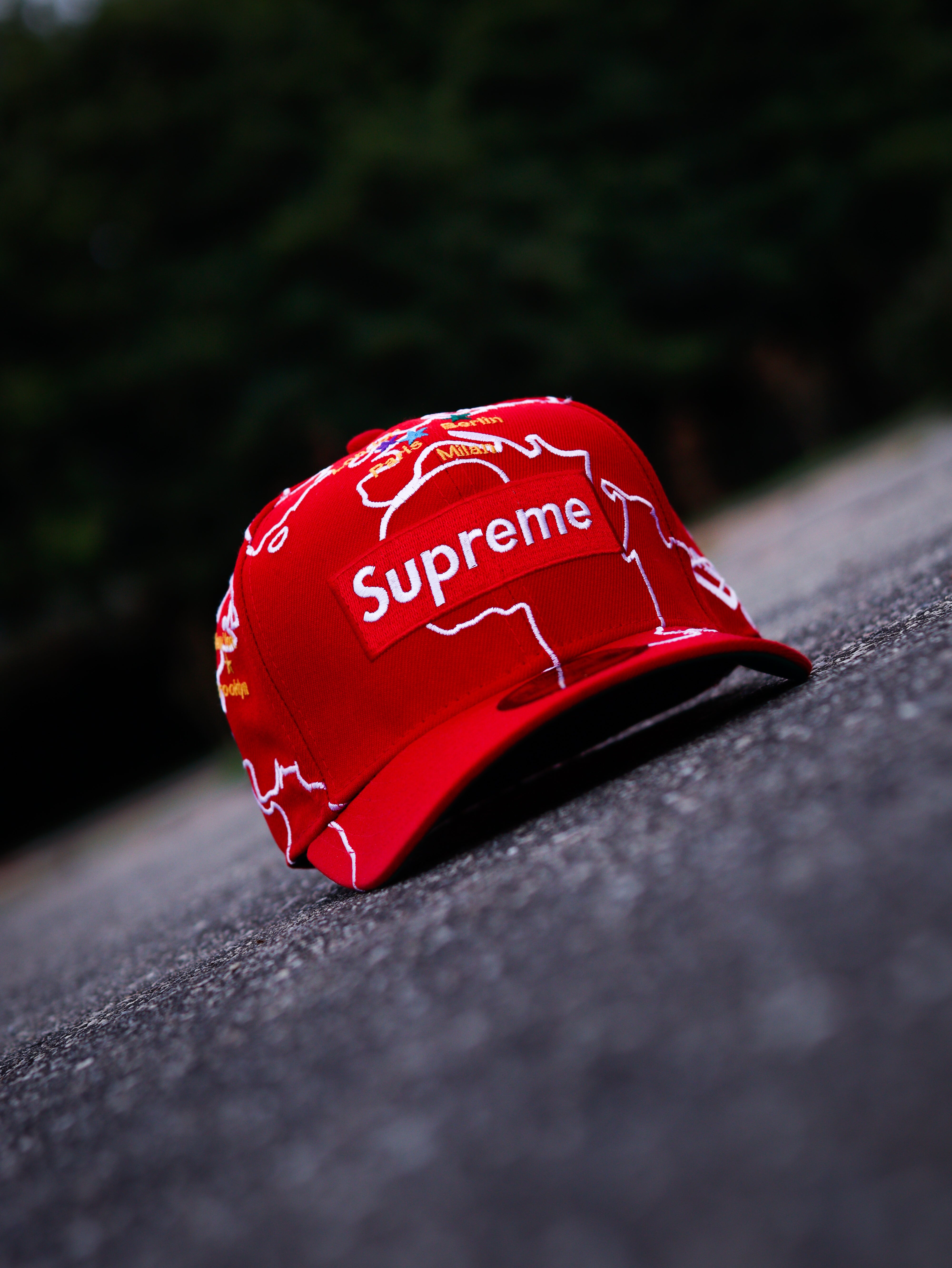 CAP SUPREME WORLDWIDE BOX LOGO NEW ERA RED – Facaps