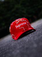 CAP SUPREME WORLDWIDE BOX LOGO NEW ERA RED