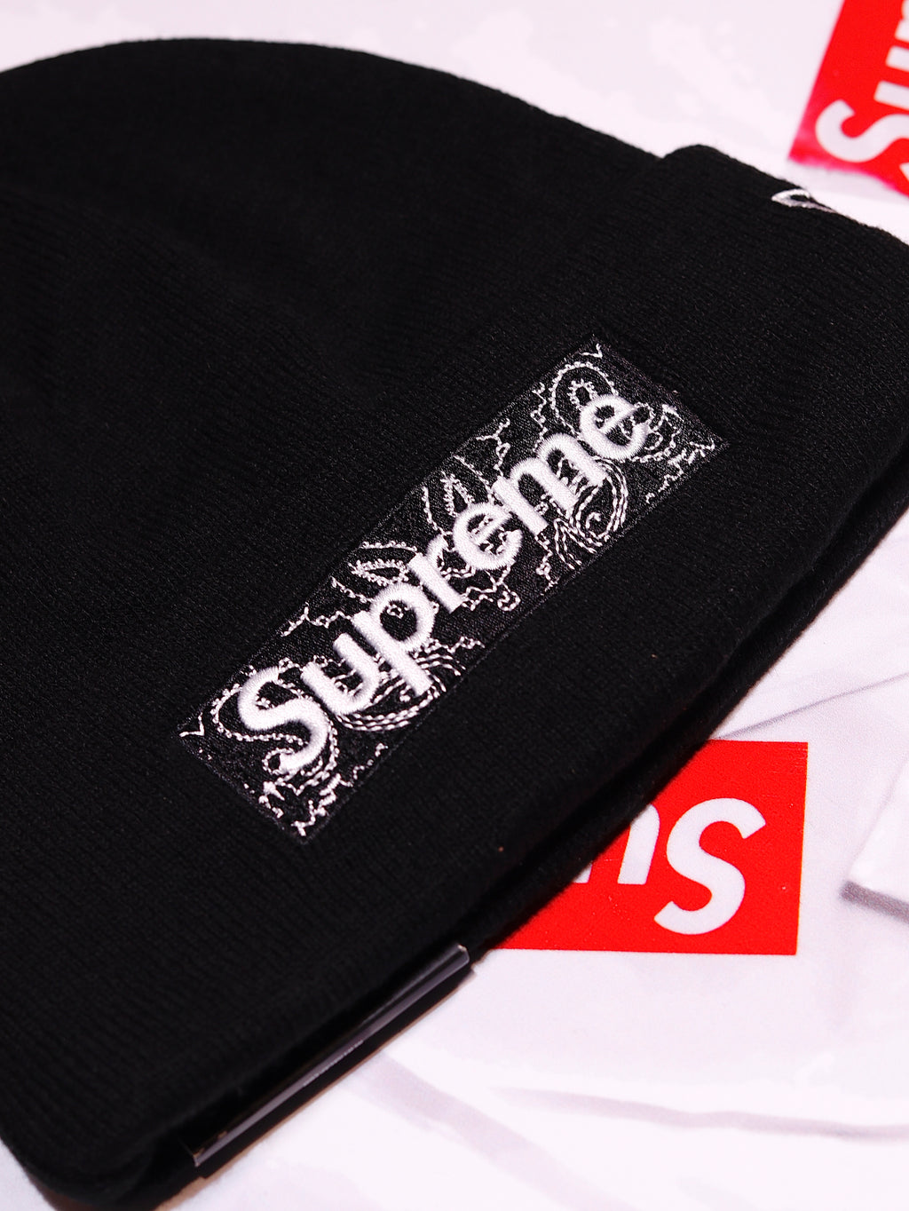 BEANIE SUPREME NEW ERA BOX LOGO BLACK