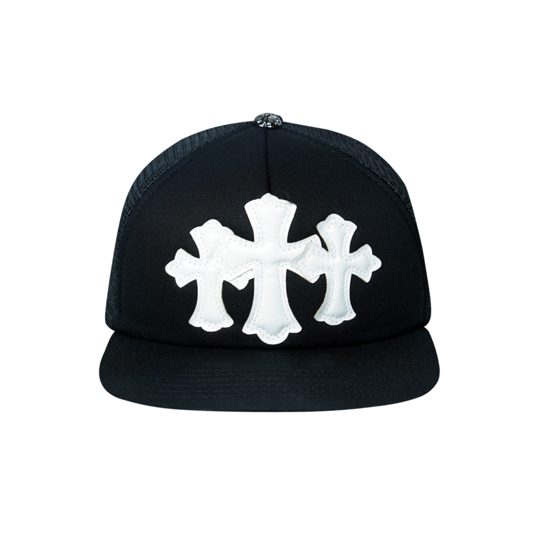 Chrome Hearts Triple Cross Trucker Hat Black